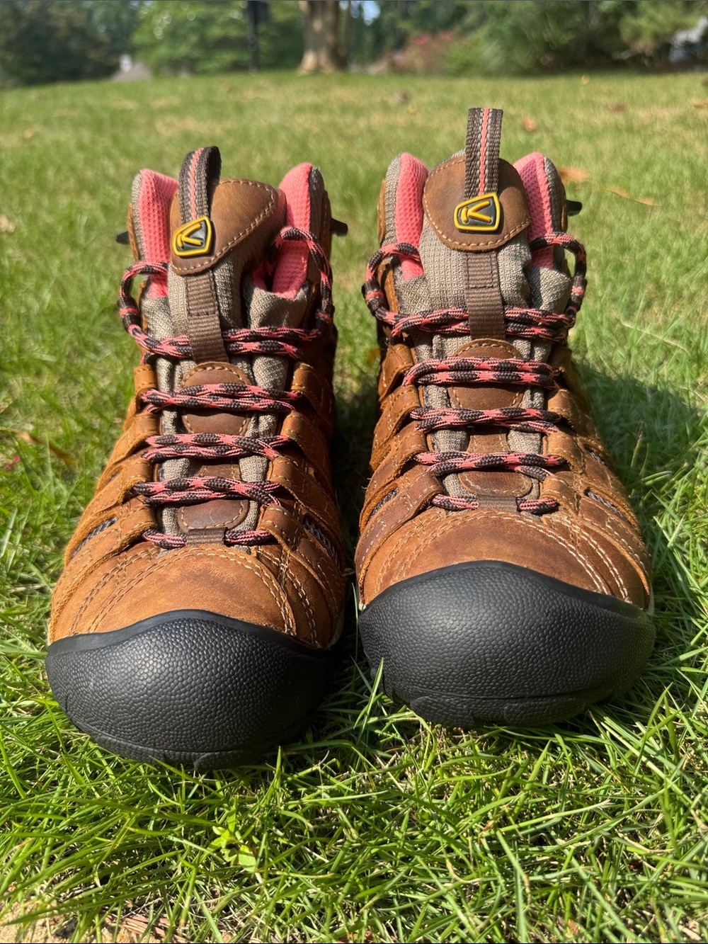KEEN Targhee II Brown Coral Leather Hiking Boots - Picture 2 of 10